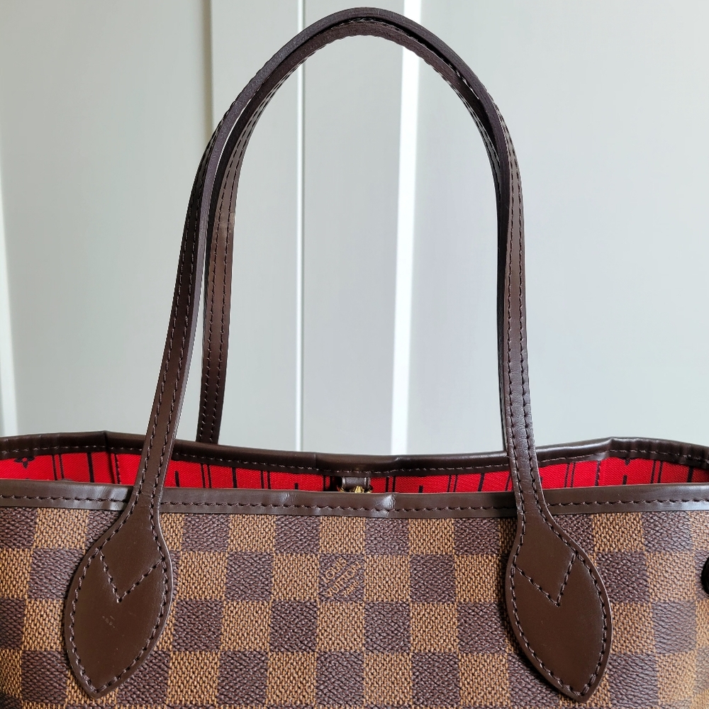 💕CLASSIC Tote Bag LOUIS VUITTON Neverfull PM Damier Ebene - Picture 3 of 16